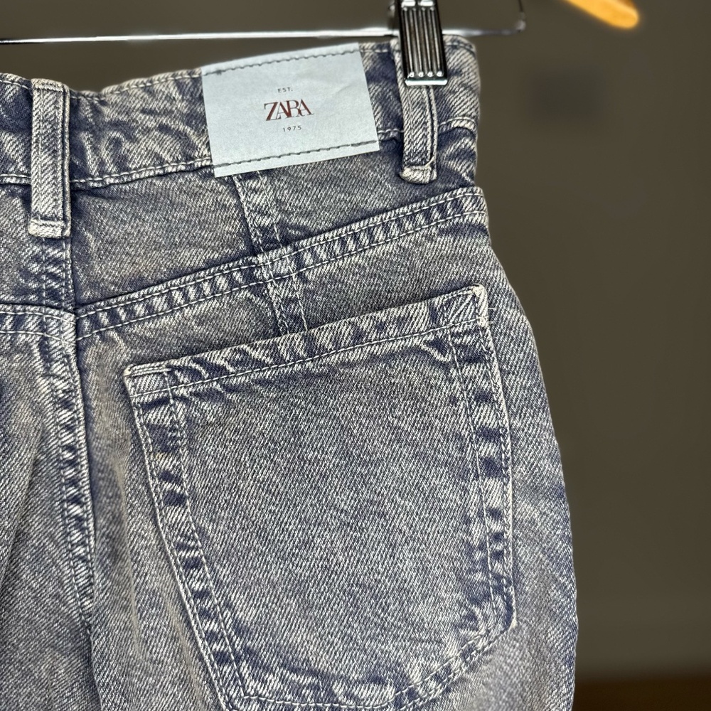 Zara Kids Girls’ Regular Fit Jeans – Dark Grey Wash (Size 10)